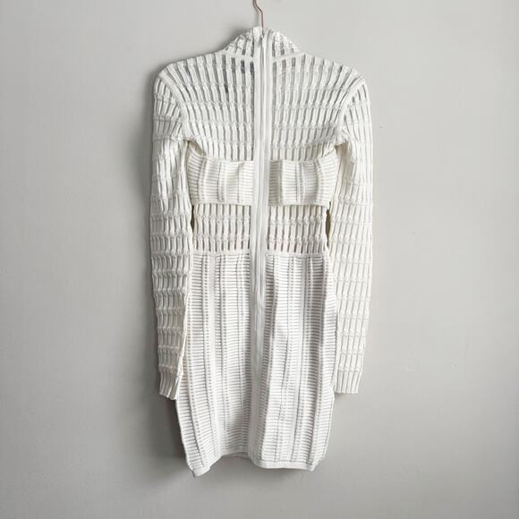 Herve Leger Bandage Burnout Bandage Mini Dress White - Cream Size Small - Picture 10 of 10